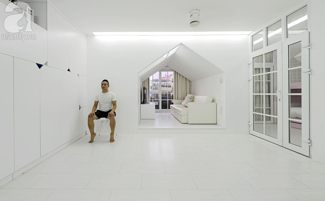 Căn hộ 65m² trắng tinh khôi ở Hà Nội do chính chàng KTS 8x thiết kế cho gia đình mình